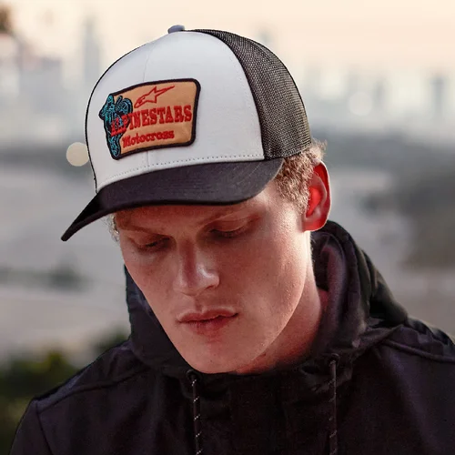 Biela/čierna) šiltovka HARDWARE TRUCKER /ALPINESTARS/ - obr. 5