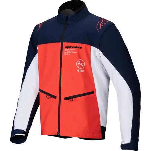 Bunda lite-dura softshell ALPINESTARS 3700225-7162-M (modrá/oranžová/biela, veľkosť M)