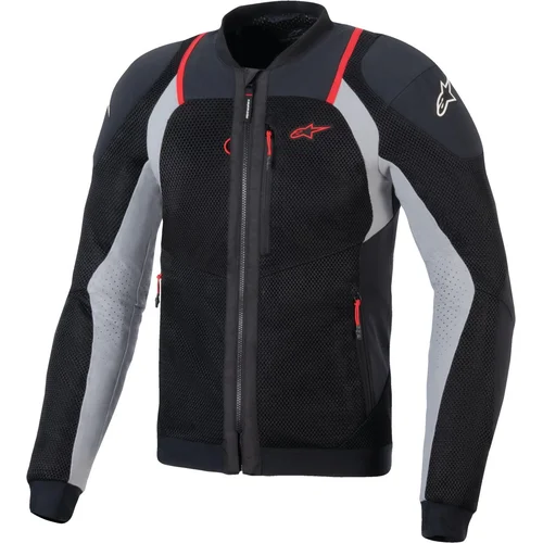 Bunda TROOP-AIR PRO ALPINESTARS 3301125-1087-L (čierna/svetlosivá/červená, veľkosť L)
