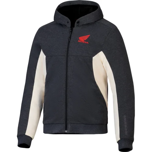 Bunda CHROME V3 SPORT HOODIE HONDA kolekcia ALPINESTARS 4200825-1527-M (tmavosivá/krémová/červená, veľkosť M)