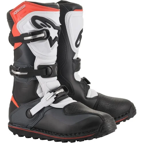 Topánky TECH T ALPINESTARS 2004017-1130-12 (čierna/sivá/červená fluo, veľkosť 47)