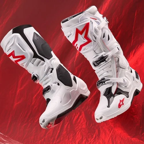 Topánky TECH 10 SUPERVENTED perforované, (biela/červená/čierna, veľkosť 47) /ALPINESTARS/ - obr. 10