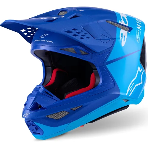 Prilba supertech S-M10 flood ALPINESTARS 8300923-7282-L (modrá perleť/svetlomodrá/čierna/karbon/matná/lesklá, veľkosť L)