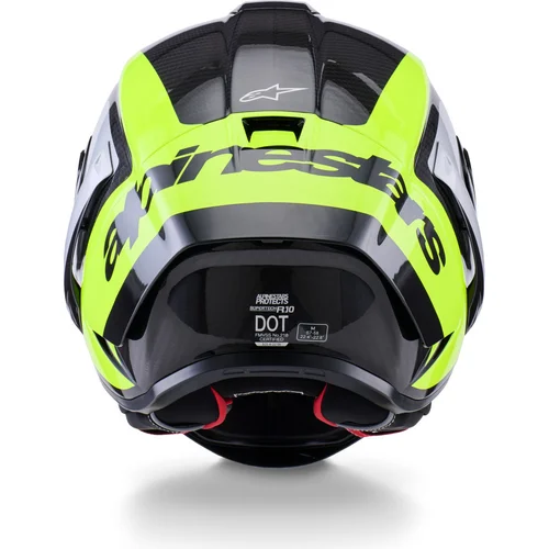 Prilba supertech R10 arius (karbon/žltá fluo/biela, veľkosť M) /ALPINESTARS/ - obr. 2