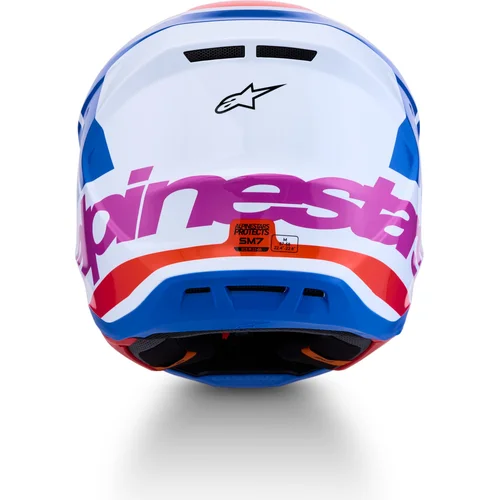Prilba supertech S-M7 core (biela/modrá/oranžová/ružová, veľkosť M) /ALPINESTARS/ - obr. 5
