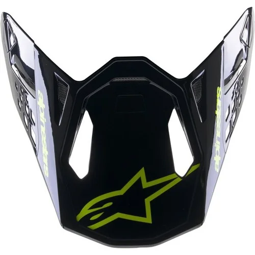 Šilt pre prilby SUPERTECH S-M8 RADIUM 2, ALPINESTARS (tmavomodrá/žltá fluo)
