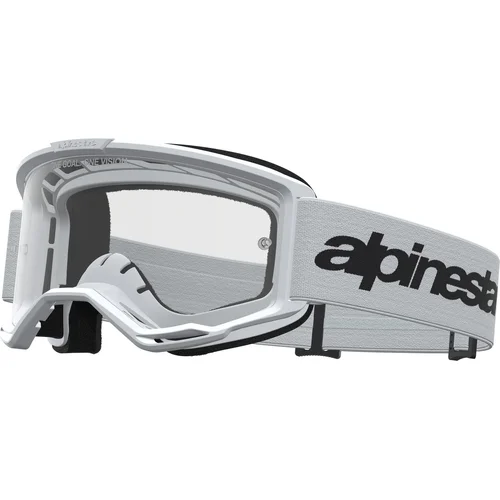 Okuliare VISION 3 WORDMARK ALPINESTARS 5103325-2097-TU (biela/čierna, číre plexisklo) 2027