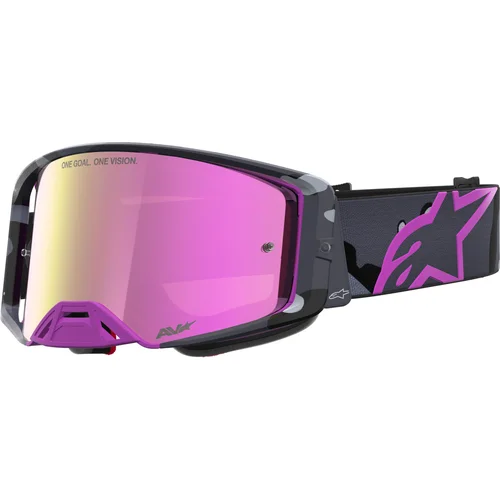 Okuliare SUPERTECH limitovanej edície LONE ALPINESTARS 5101127-3241-TU (fialová camo, zrkadlové ružové plexisklo) 2026