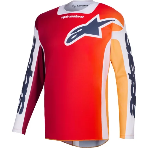 Červená/oranžová/svetlosivá ALPINESTARS 3760426-3198-XL dres RACER PORTL, veľkosť XL)
