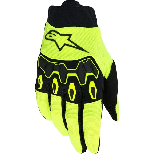 Rukavice FULL BORE V2 ALPINESTARS (žltá fluo/čierna, veľkosť L)