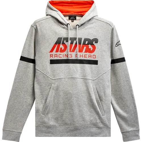 Mikina CLUB HOODIE ALPINESTARS 1213-51060-1026-M (sivá/čierna/červená, veľkosť M)