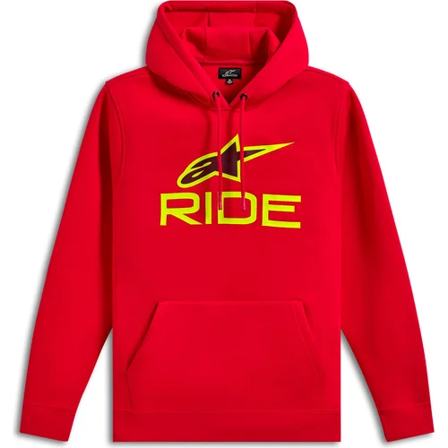 Mikina RIDE HOODIE 3 ALPINESTARS 1244-52060-3059-L (červená/žltá fluo/čierna, veľkosť L)