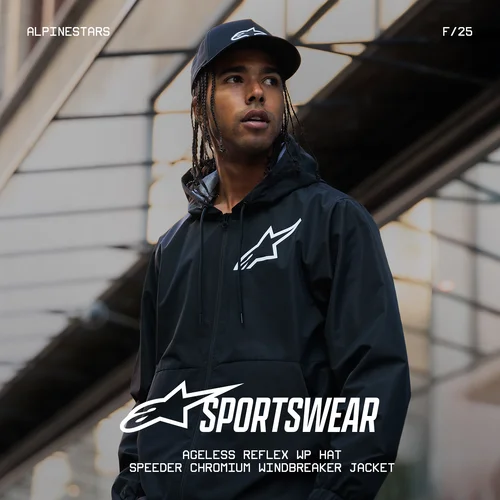 Bunda speeder chromium windbreaker (čierna/biela, veľkosť L) /ALPINESTARS/ - obr. 2