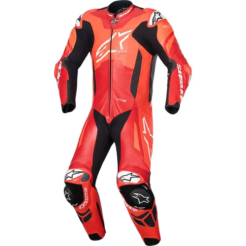 Jednodielna kombinéza GP PLUS V4 SPRINT ALPINESTARS 3150225-3087-56 kompatibilná s TECH-AIR, (červená fluo/červená/biela/čierna, veľkosť 56)