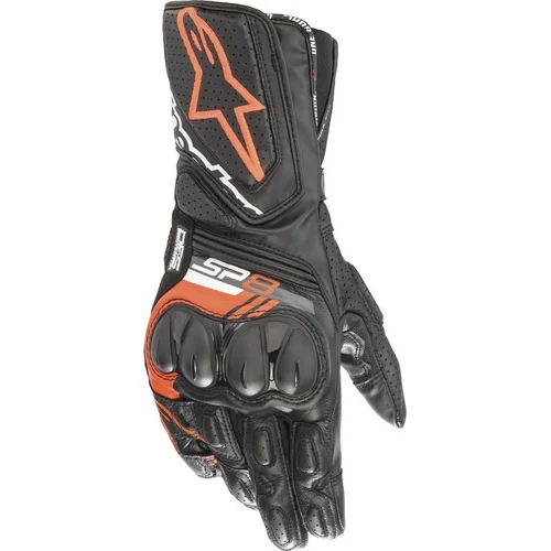 Rukavice SP-8 ALPINESTARS 3558321-1030-L (čierna/červená fluo, veľkosť L)