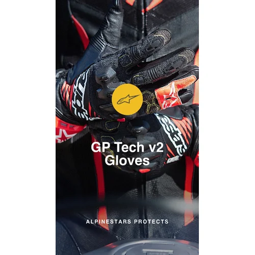 Rukavice GP TECH V2 (čierna/biela, veľkosť 2XL) /ALPINESTARS/ - obr. 6