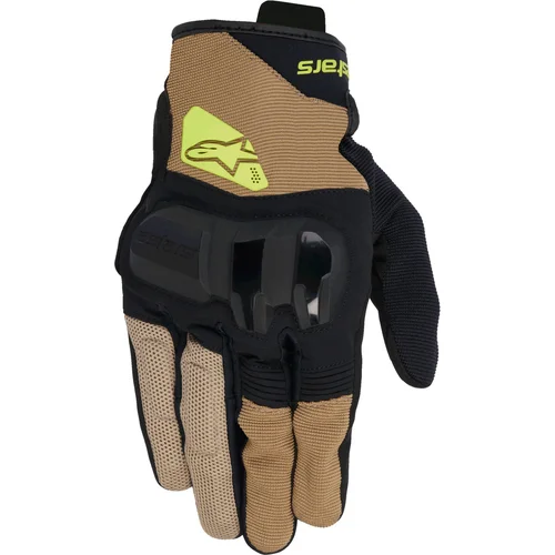Rukavice CHROME V2 ALPINESTARS 3560925-8036-XXL (tmavá khaki/čierna/žltá, veľkosť 2XL)