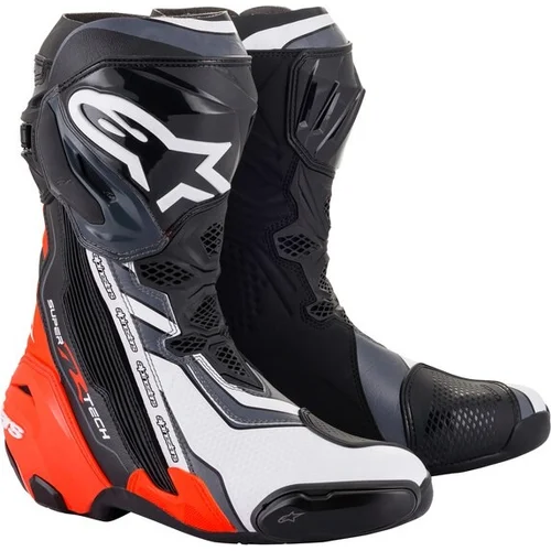 Topánky SUPERTECH R ALPINESTARS 2220021-1329-46 (čierna/červená fluo/biela/sivá, veľkosť 46)