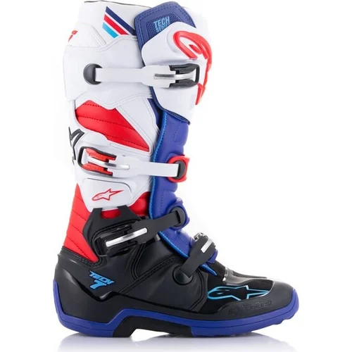 Topánky TECH 7 (čierna/tmavomodrá/červená/biela, veľkosť 38) /ALPINESTARS/ - obr. 1