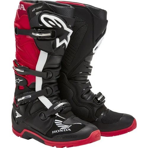 Topánky TECH 7 ENDURO DRYSTAR HONDA kolekcia ALPINESTARS 2012723-1303-7 (čierna/červená, veľkosť 40,5)