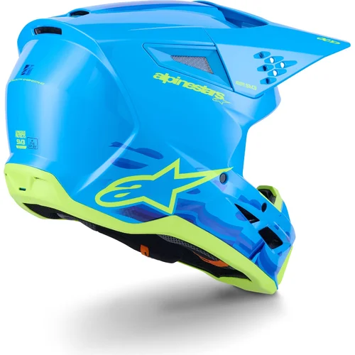 Prilba S-M3 FORCE 8301126-7232-S (modrá/žltá fluo, veľkosť S) /ALPINESTARS/ - obr. 3