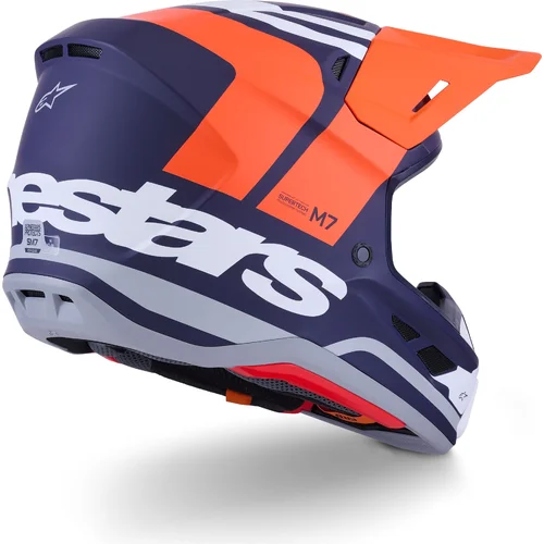 Prilba supertech S-M7 core (oranžová/modrá/biela/matná, veľkosť XL) /ALPINESTARS/ - obr. 3