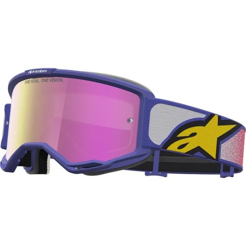 Okuliare VISION 5 DRAG ALPINESTARS 5101727-3233-TU (červená/fialová, zrkadlové ružové plexisklo) 2027