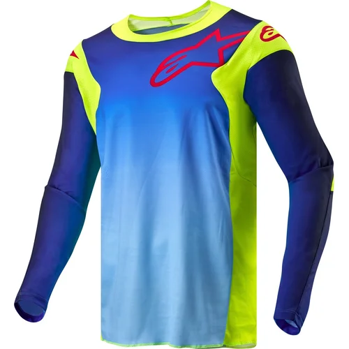 Dres RACER HOEN, ALPINESTARS (žltá fluo/modrá/červená, veľkosť XL)