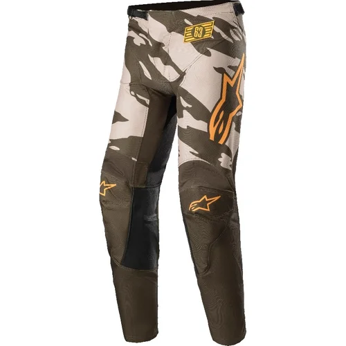 Nohavice RACER TACTICAL ALPINESTARS 3721222-6840-32 (piesková/zelená/mandarinka, veľkosť 32)