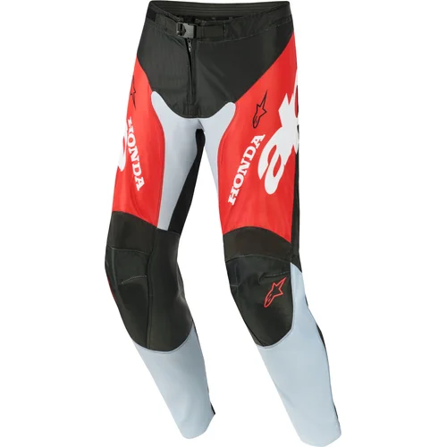 Nohavice RACER VEIL HONDA kolekcia ALPINESTARS 3721526-131-32 (čierna/sivá/červená/žltá, veľkosť 32)
