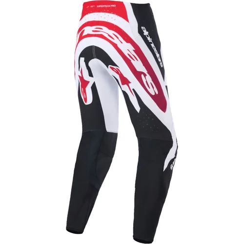 Nohavice SUPERTECH PRO VISTA (čierna/červená/biela, veľkosť 36) /ALPINESTARS/ - obr. 1
