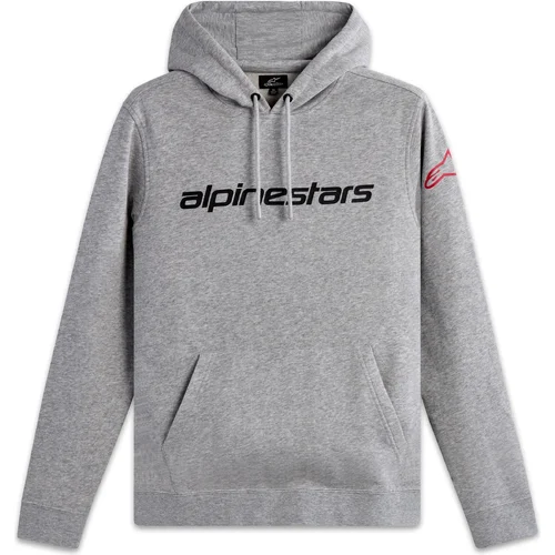 Mikina WORDMARK HOODIE 3 ALPINESTARS 1244-52040-1131-L (sivá/červená/čierna, veľkosť L)