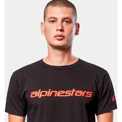 Tričko linear wordmark TEE (čierna/červená fluo, veľkosť M) /ALPINESTARS/ - obr. 3