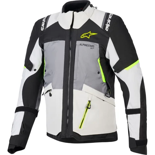 Bunda andes V4 drystar ALPINESTARS 3200526-9268-3XL (tmavosivá/svetlosivá/čierna/žltá fluo, veľkosť 3XL)