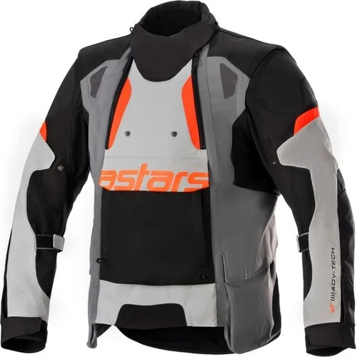 Bunda harok drystar ALPINESTARS 3204822-9049-XL (svetlosivá/tmavosivá/čierna/fluorescenčná červená, veľkosť XL)