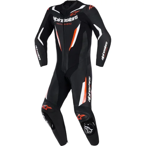 Jednodielna kombinéza GP FORCE V2 ALPINESTARS 3150526-1231-54 (čierna/biela/červená fluo, veľkosť 54)