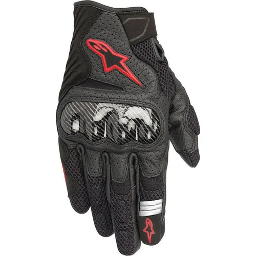 Rukavice SMX-1 AIR V2 ALPINESTARS 3570518-1030-XXL (čierna/červená fluo, veľkosť 2XL)