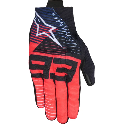 Rukavice REEF V2 MM93 kolekcia ALPINESTARS 3561125-1526-M (červená fluo/čierna/modrá/biela, veľkosť M)