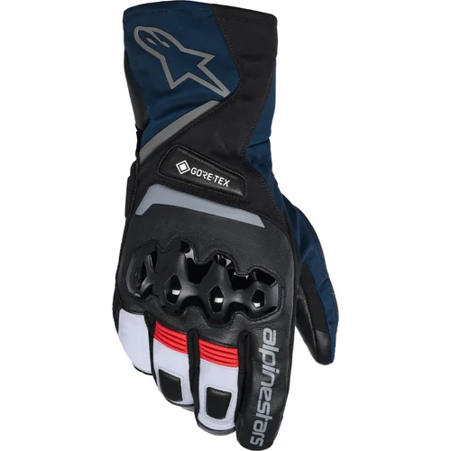 Rukavice WT-8 GORE-TEX® INSULATED ALPINESTARS 3520326-1267-L (čierna/tmavomodrá/červená, veľkosť L)