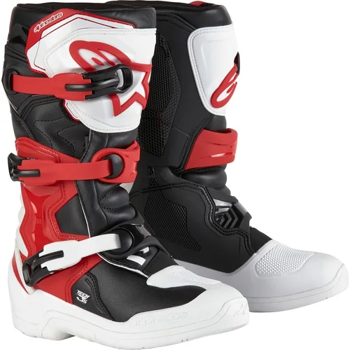 Topánky TECH 3S YOUTH ALPINESTARS 2014024-2030-8 detské, (biela/čierna/červená, veľkosť 42)