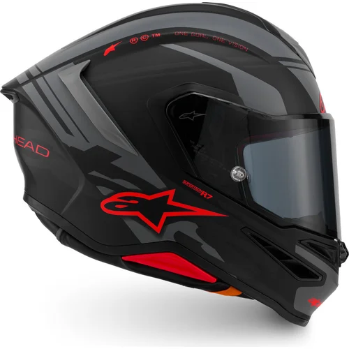 Prilba S-R7 A-CORE (čierna/sivá/červená matná, veľkosť S) /ALPINESTARS/ - obr. 4