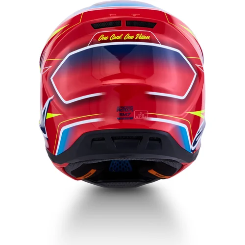 Prilba supertech S-M7 cast (červená/žltá fluo/modrá, veľkosť S) /ALPINESTARS/ - obr. 5