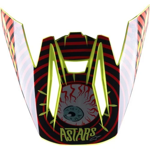 Šilt pre prilby S-M5 SOLAR FLARE ALPINESTARS 8985722-1355-TU (žltá fluo/červená fluo/čierna, verzia ECE 22.05)
