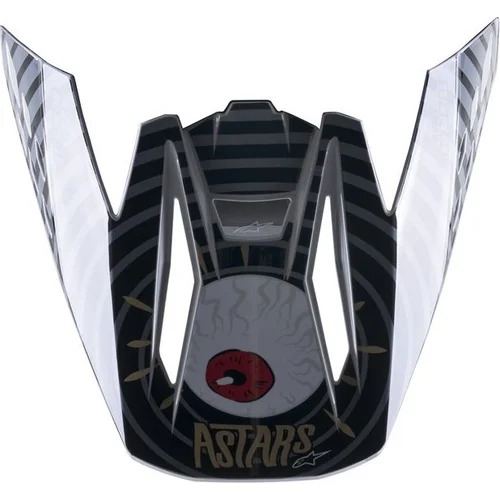 Šilt pre prilby S-M5 SOLAR FLARE ALPINESTARS 8985722-1959-TU (čierna/sivá, verzia ECE 22.05)