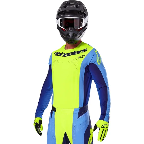 Dres TECHSTAR MELT, (žltá fluo/modrá, veľkosť XL) /ALPINESTARS/ - obr. 9