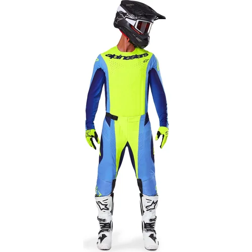 Dres TECHSTAR MELT, (žltá fluo/modrá, veľkosť XL) /ALPINESTARS/ - obr. 5