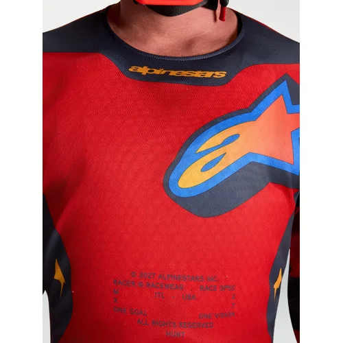 Dres RACER HUNT, (červená/tmavosivá/gradient, veľkosť 2XL) /ALPINESTARS/ - obr. 2