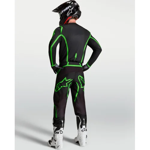 Čierna/zelená fluo dres FLUID APEX V2, veľkosť M) /ALPINESTARS/ - obr. 7