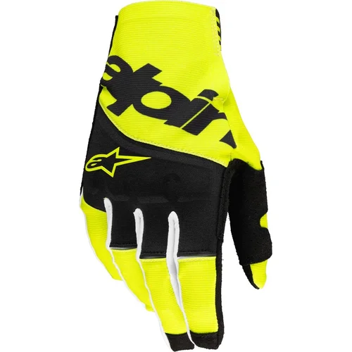 Rukavice TECHSTAR ALPINESTARS 3560125-155-XXL (čierna/žltá fluo, veľkosť 2XL)
