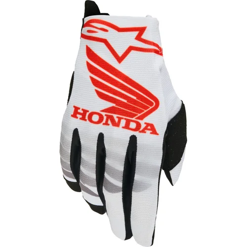 Rukavice RADAR HONDA kolekcia ALPINESTARS 3560726-2030-M (biela/čierna/červená, veľkosť M)